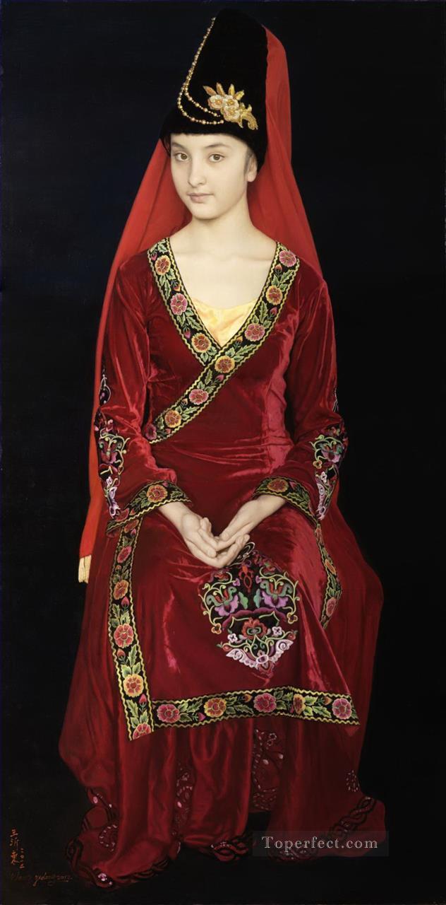 Uighur Girl WYD Chinese Girls Oil Paintings